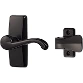 Ideal Security GL Lever Handle Set for Storm Doors and Screen Doors, Storm Door Handle Replacement, Screen Door Handle, Matte Black