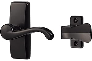 Ideal Security GL Lever Handle Set for Storm Doors and Screen Doors, Storm Door Handle Replacement, Screen Door Handle, Matte Black