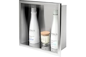 ALFI brand ABN1212-PSS Shower Niche, 12"L x 12"W x 4"H, Polished Stainless Steel