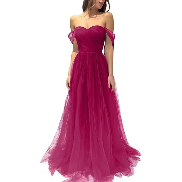 Women's Layered Tulle and Lace Maxi Dress Special Occasion