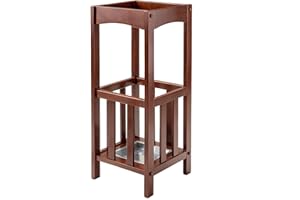 Winsome Rex Umbrella Stand with Metal Tray, Walnut (94712)