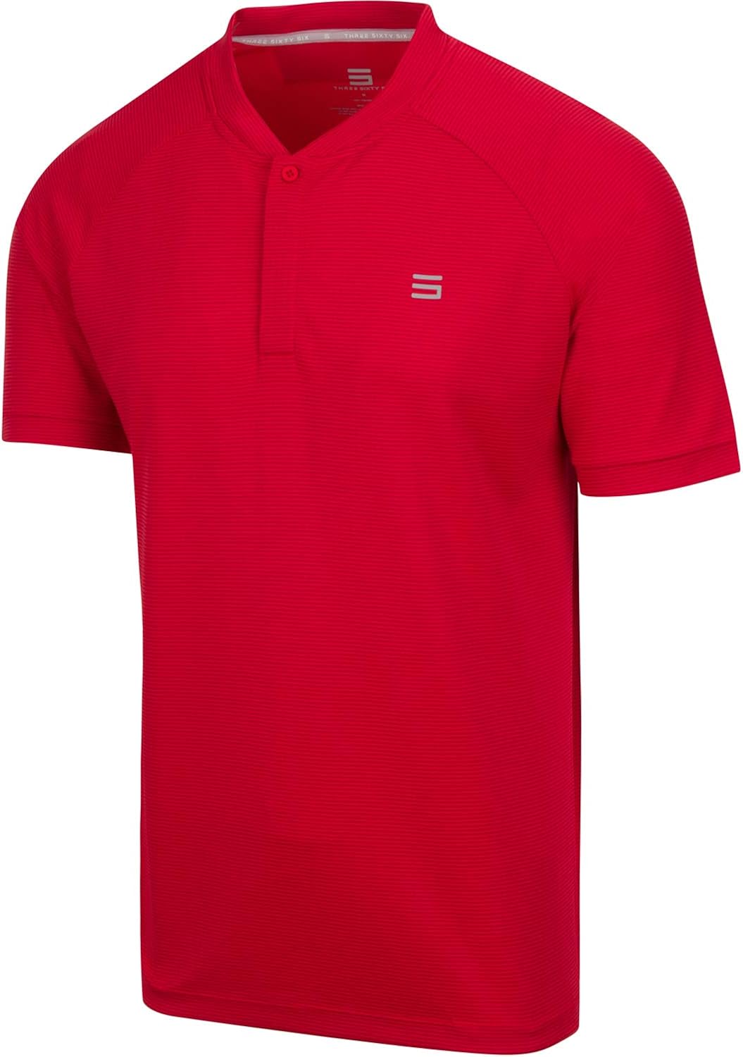 Three Sixty Six Collarless Golf Shirts for Men - Men’s Casual Dry Fit Short Sleeve Polo, Lightweight and Breathable : Clothing