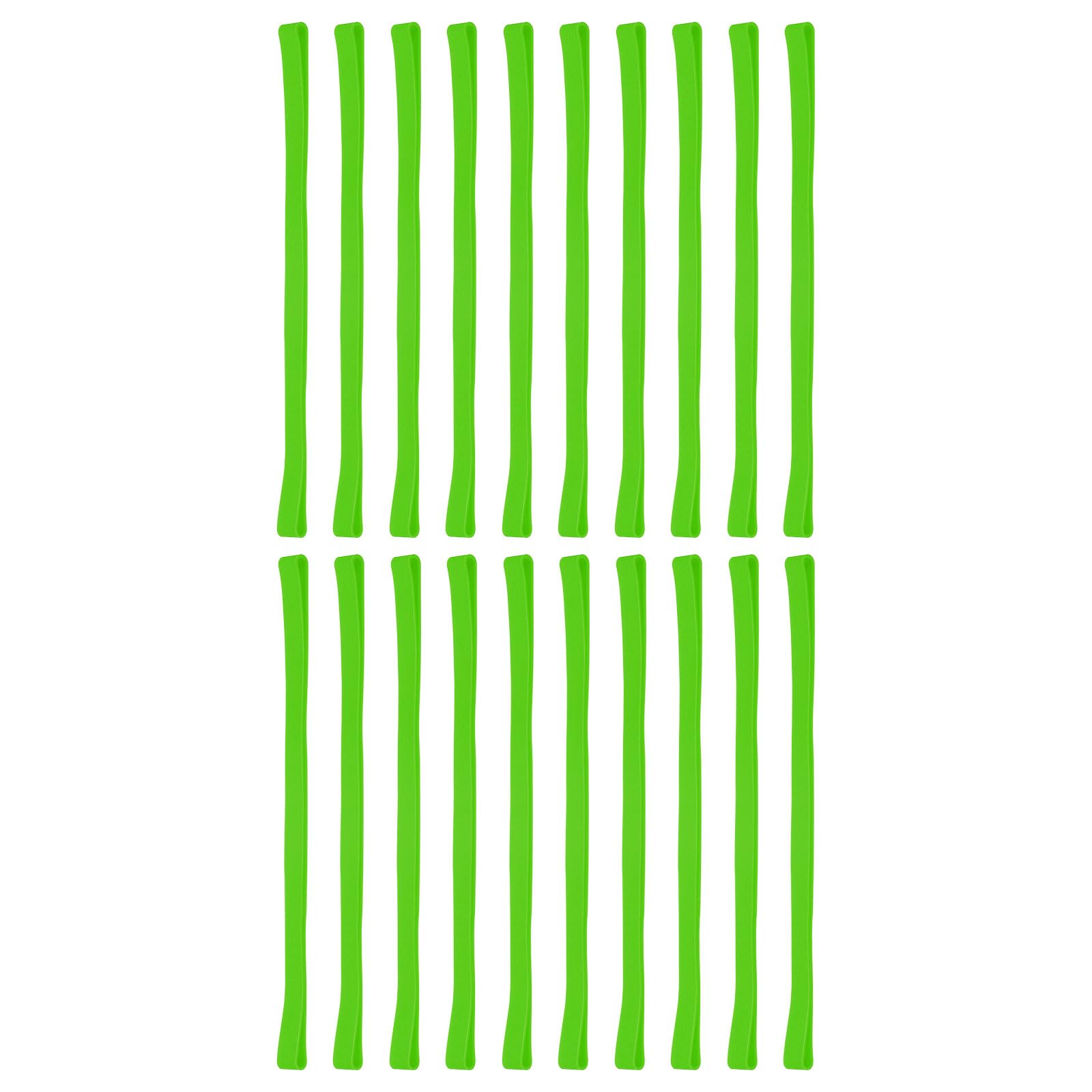 PATIKIL 8" Large Elastic Rubber Bands, 20 Pcs Big Silicone Rubber Bands Strap for Wrapping Notebook Office Supply Can File Folders Box, Green
