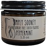 Remineralizing Vegan Fluoride Free Tooth Powder Peppermint Formula I Glass Jar I Stronger Teeth I Fresh Breath I with Xylitol