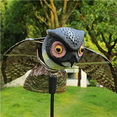 Natural Enemy Scarecrow Bird Repellent Horned Owl Decoy Pest Deterrent