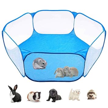 Auoker Hamster Cage, Foldable Breathable Pet Playpen Pop Open Indoor Outdoor Yard Fence for Small Animals Chinchilla Hedgehog Rabbit Puppy Cats