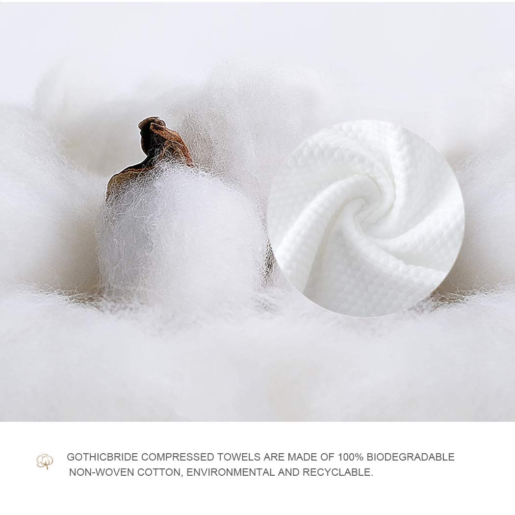 Compressed Towels Tablets, GothicBride Compressed Towels, Coin Towels for Camping, Travel, Home, Bathroom, Beauty Salon (50 Pcs): Beauty