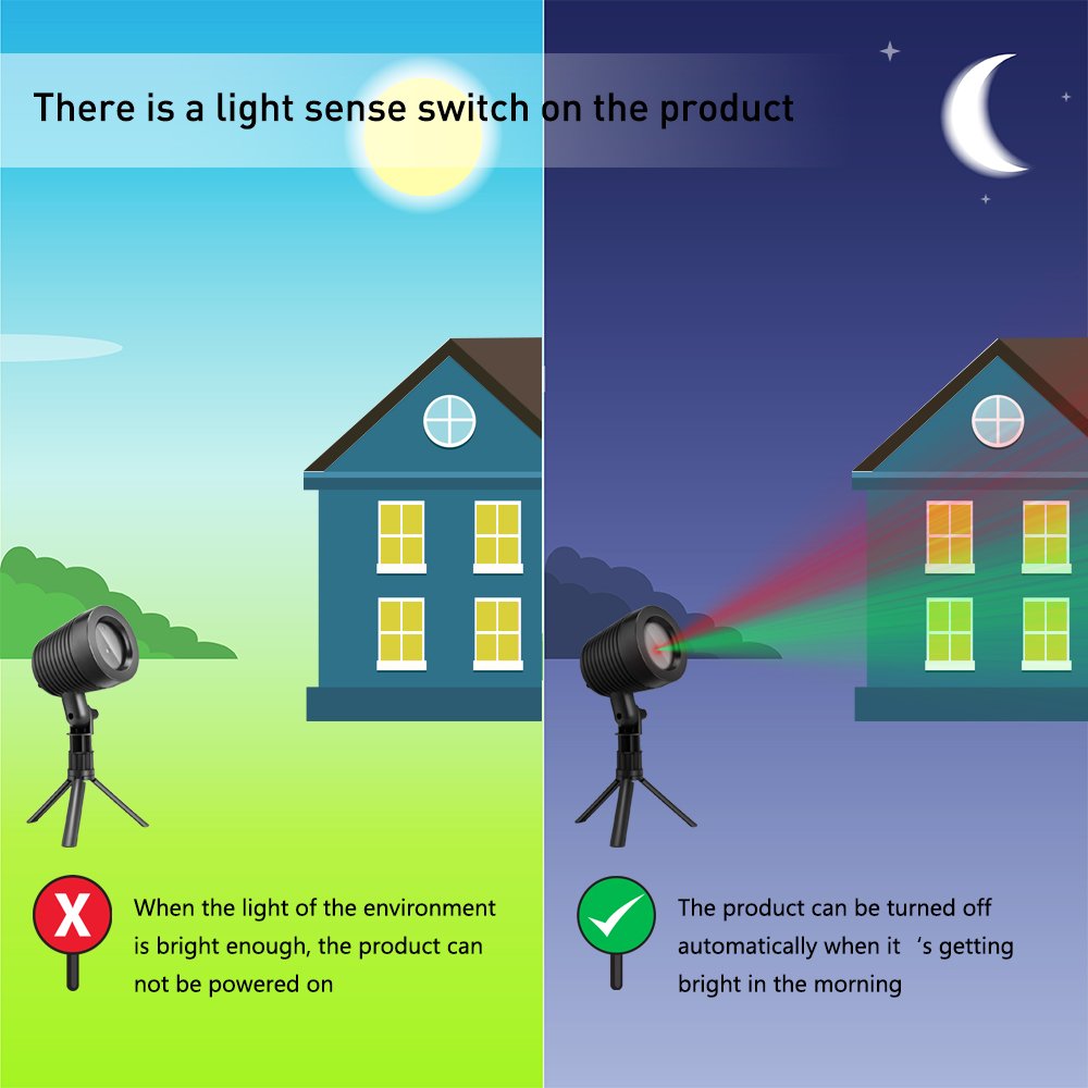 Christmas Laser Lights Landscape Projector Lights Outdoor Waterproof Laser Lamp for Halloween Outdoor Garden/Yard