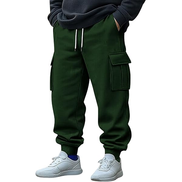 Pantalon De Jogging Homme - Taille Élastique, Coupe Baggy, Avec Poches - Pour Le Sport, Le Training Ou Le Travail Décontracté
