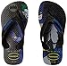 Havaianas Kids Flip Flop Sandals, Max Heroes, Superman ,Black/Blue Stars,25-26 BR(10 M US Toddler)