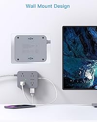 Extension Cord 6 Feet, HANYCONY Surge Protector