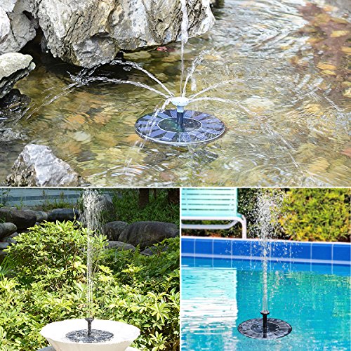 SOARAISE Solar Fountain, Solar Powered Bird Bath Fountain Water Pump for Outdoor Garden, Pond, Pool - Thumbnail 5