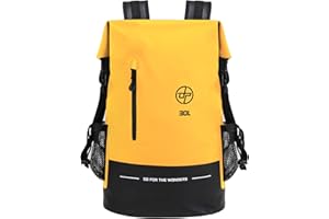 UPWELL 30L Waterproof Dry Bag Boating Backpack for Travel Hiking Camping Kayaking Hiking Swimming Floating Submersible Dry Bag yellow