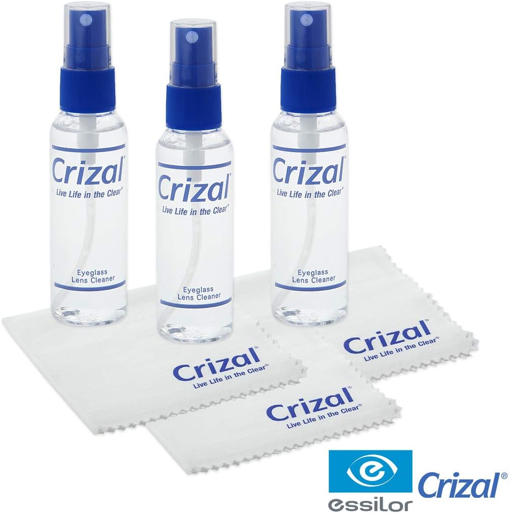 Crizal Eye Glasses Cleaning Cloth and Spray Crizal Lens