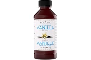 LorAnn Clear Imitation Vanilla Extract 4 Ounce (118ml) - Kosher, Vegan, Sugar-Free, No Corn Syrup, Perfect for Frostings, Cak