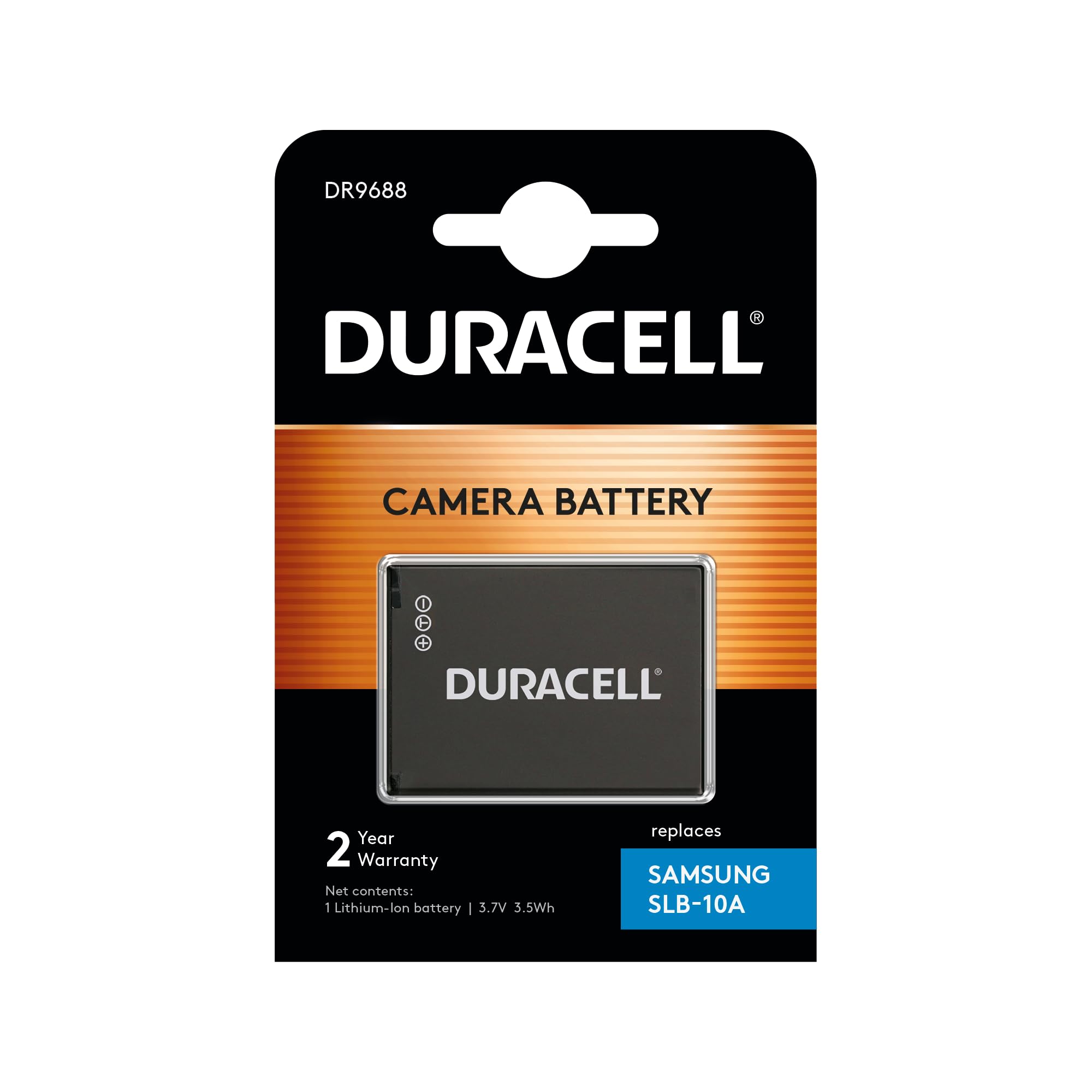 Duracell Rechargeable DR9688 Battery for Samsing SLB-10A Digital Camera,Black