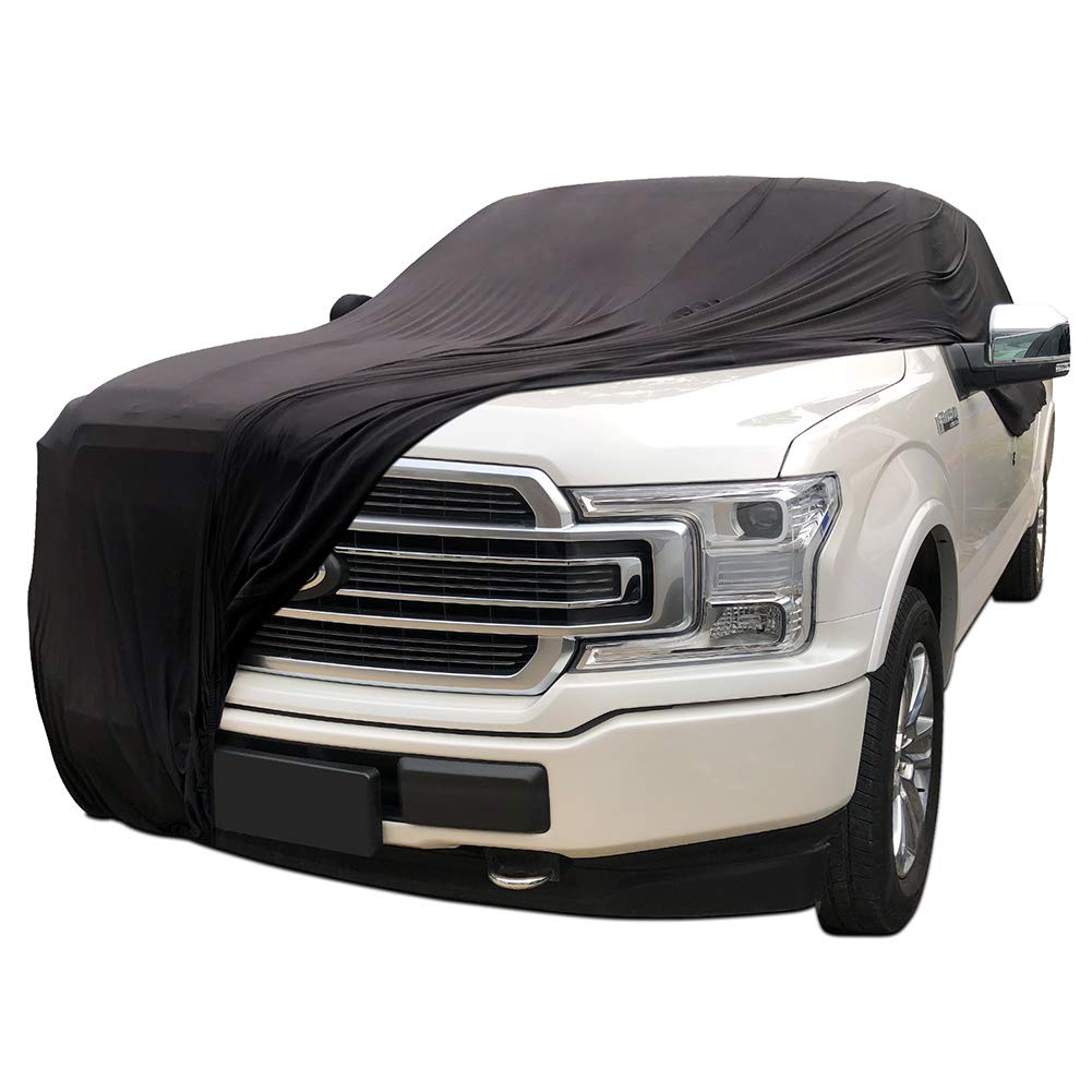 Photo 1 of WinPower Indoor Car Cover Stretch Cloth Dust-Proof Underground Garage Car Show for Pickup Truck, Large SUV, Black, 232 x 82 x 77 inches