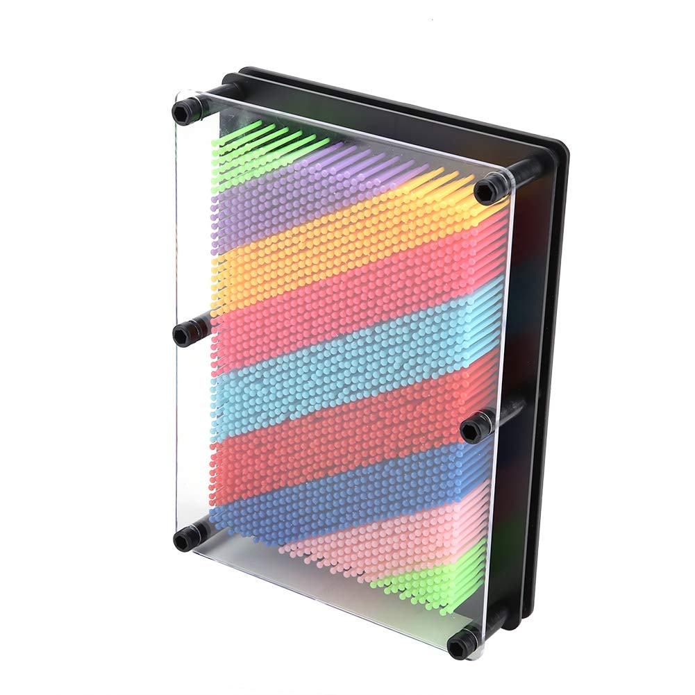 Hilitand Colourful 3D Pin Art Board, Hand Model, Interesting Novel Pin Art for Kids, Home Office Decoration (Black Large)