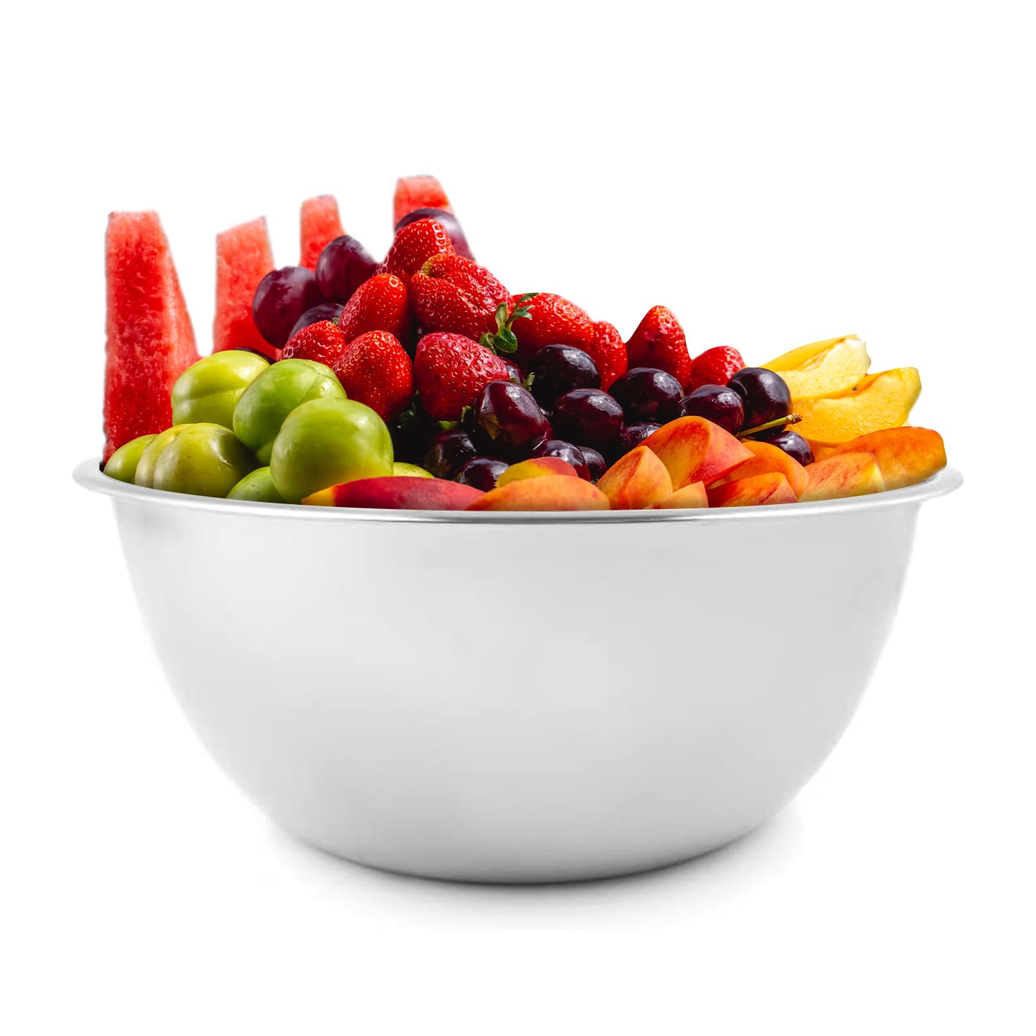 Vinod Stainless Steel Salad Mixing Bowl for Cake Mixing, Dough Kneading and Kitchen Metal Bowls for Baking & Marinating Egg Mixing, 22cm