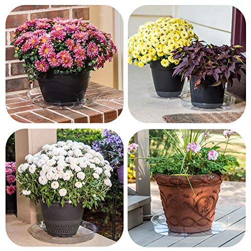 REMIAWY Plant Saucer, 18 Pack of 6 8 10 Inch Plastic Plant Saucers for