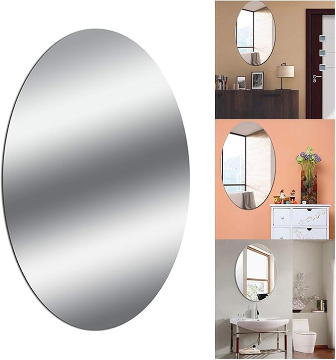 Ovale / rechteckige Acryl-Spiegelaufkleber, reflektierend