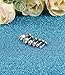 ORAZIO 6 Pairs Stainless Steel CZ Stud Earrings for Women Cartilage Stud Earrings Screwback Silver Tone 3-8mm