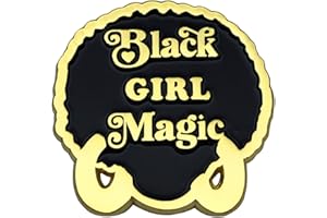CUFTS Black Girl Magic Enamel Lapel Pin Black Power Afro BLM Badges Pins for Shirts Clothes Backpacks Hat