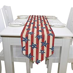 WOOR Double-Sided Retro 4Th of July Stars Table