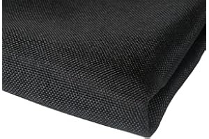 Flushbay Speaker Grill Cloth Linen Single Layer Speaker Fabric Protective Dustproof Mesh Cloth Stereo Fabric Replacement for Home Stage Speakers, Media Cabinet, KTV Box (Black, 50 * 146cm)