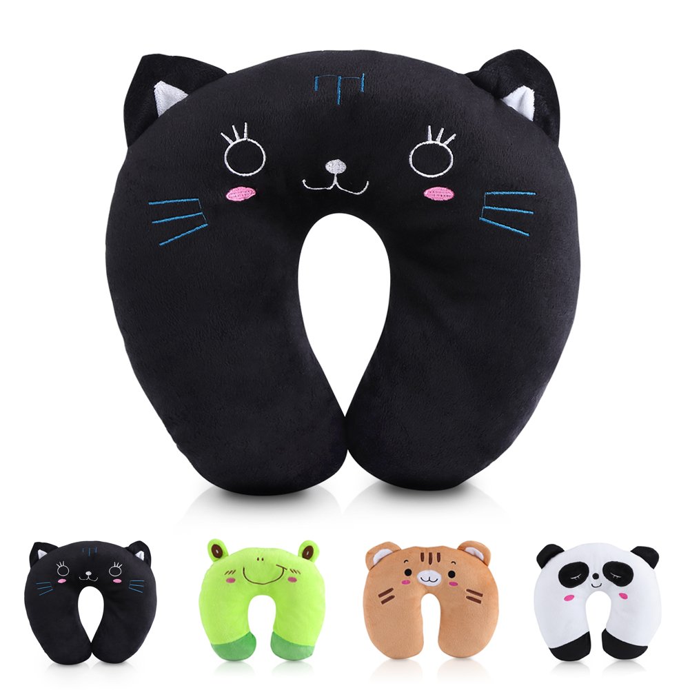 Yosoo Sleeping Animals Shaped Travel Pillow Neck Rest Cushion U Pillow Cushion for Car TGV cat