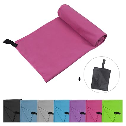 Glamexx24 Serviette En Microfibre Avec Serviette De Poche