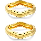 Elegance 11 designs Gold Bangles For Women Chunky Trendy Hinged Cuff Open Bracelet Wide Minimalist Bracelets Jewelry Gift