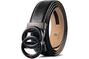 DOOPAI Belt Men, Ratchet Belt Dress Adjustable 1 3/8" Genuine Leather Designer Belt, Size Length Can be Cut, with Gift Box