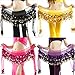 Womens Belly Dance Scarf Performance Bling Sequins Coins Hip Scarfs Black