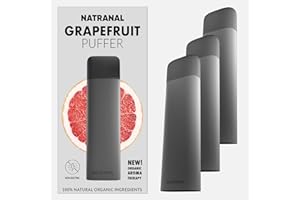 Natranal Quit Puffer for Oral Fixation Relief - Non-Addictive Puffer for Support When You Want to Quit - Soft Tip Behavioral Aid (Grapefruit) 3PK