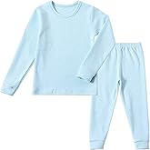Kids Winter Thermal Underwear Long Johns Set Toddler Little Boys Girls Pajamas Warm Base Layer Set (3-8Years)