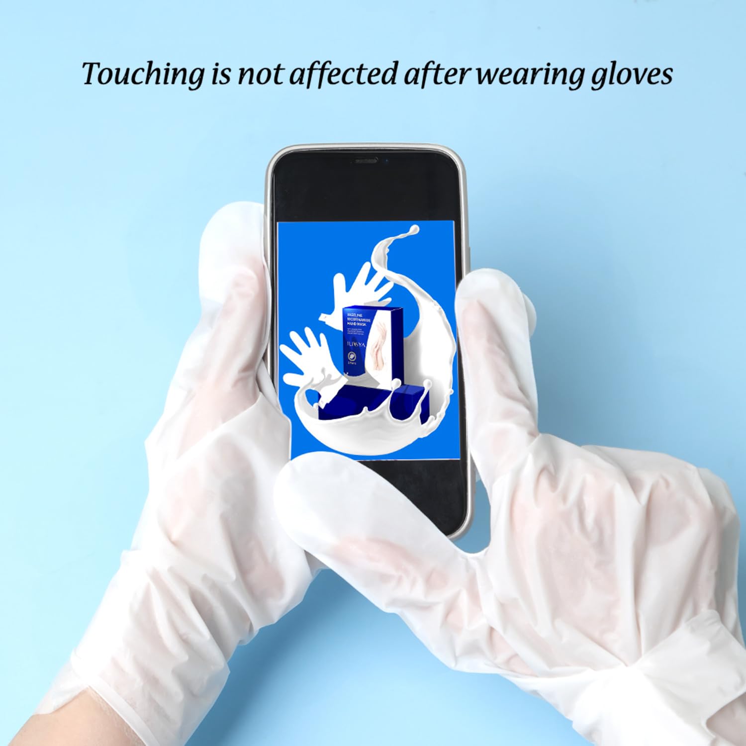 Hand Masks for Dry Hands Moisturizing Spa Hand Gloves Vaseline Shea Butter Milk Extract with Cream Lotion Rough Skin Repair Glove Hand Care 3 Packs