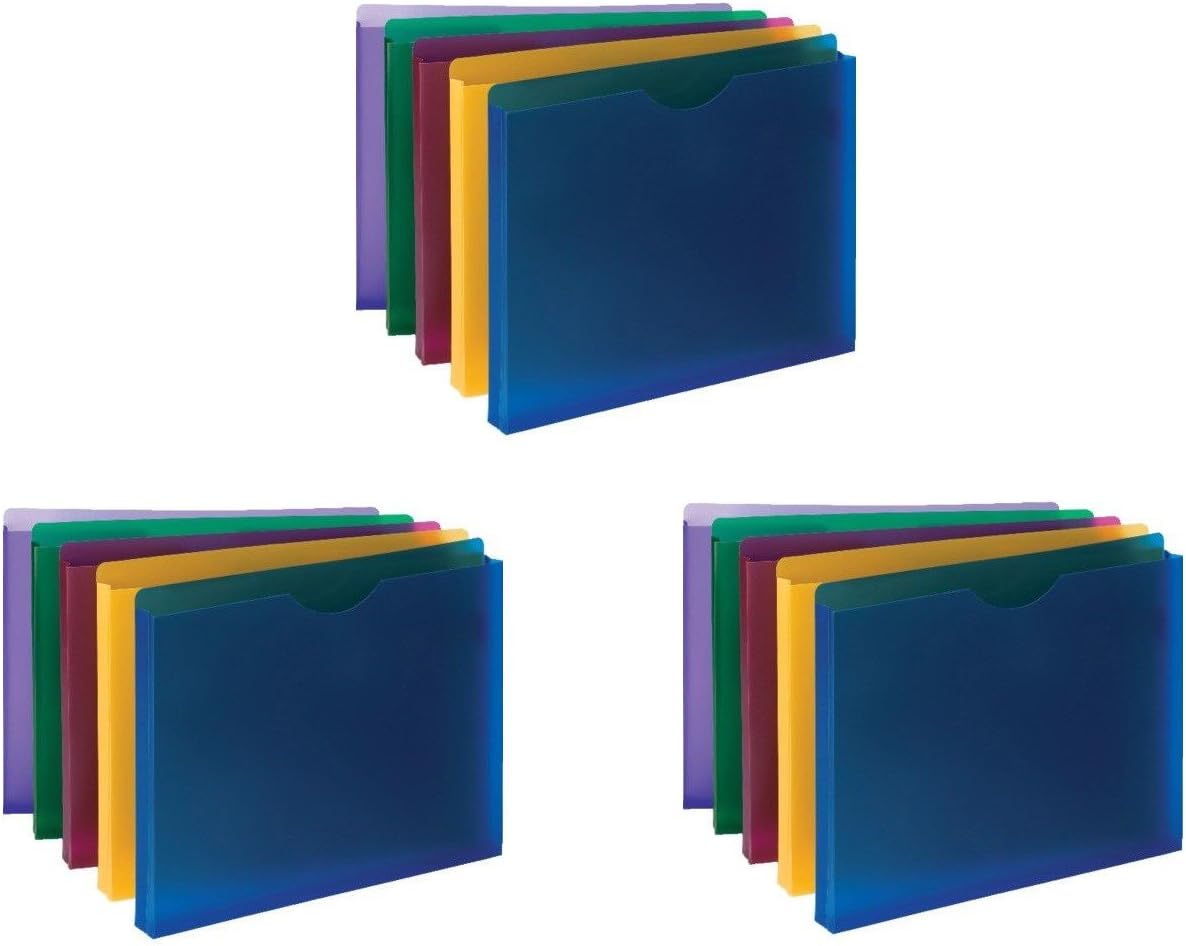 Amazon Smead Poly File Jacket Straight Cut Tab 1 Expansion 