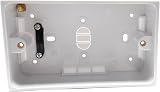 DRUT 2x Dual 2 Gang Surface Mount Back Box Pattress 47mm Deep Earth Terminals view 3