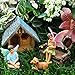 Mood Lab Fairy Garden - Kit with Miniature Figurines and Accessories - Hand Painted Pets Set of 5 pcs - for Outdoor or House Decor