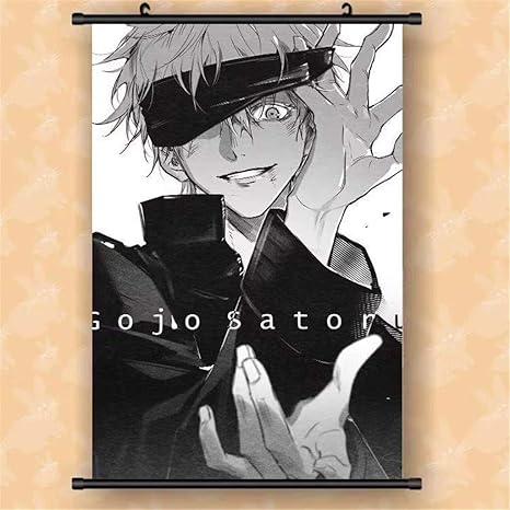 Amazon Co Jp 呪術廻戦 タペストリー キャンバス 掛け軸 おしゃれ 高解像度 壁掛け 掛ける絵 かっこいい 壁飾り ポスター 鮮やか 巻物 軸物 部屋飾り プレゼント 呪術廻戦 グッズ 五条悟 虎杖悠仁 伏黒恵 釘崎野薔薇 032 40 60cm ホーム キッチン