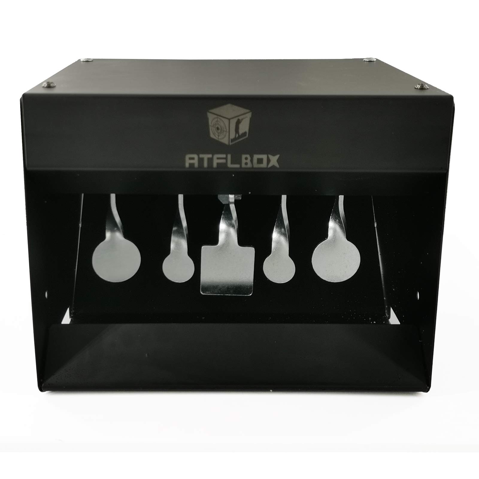 Photo 1 of Atflbox Pellet Gun Target Trap Resets with Center Shot, Metal Airgun Rifle Bullet Trap Shooting Target for Backyard, Outdoor, Indoor