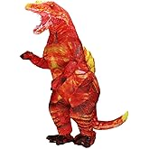 MXoSUM Inflatable Dinosaur Costume for Adult Blow-up Spinosaurus Costume Funny Dino Halloween Costume Outfit for Women/Men