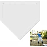 Baseball Home Plate Throw Down Baseball Bases, Throw Down Rubber Bases for Baseball Softball Practice Pitching Hitting Training Equipment - Portable Backyard Baseball, Softball, Kickball Bases