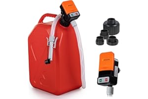 vedocn Fuel Transfer Pump with Auto Stop Sensor Overfill Protection,Kit with 4 Tank Adapter, 3.2 GPM Portable Automatic Fuel 