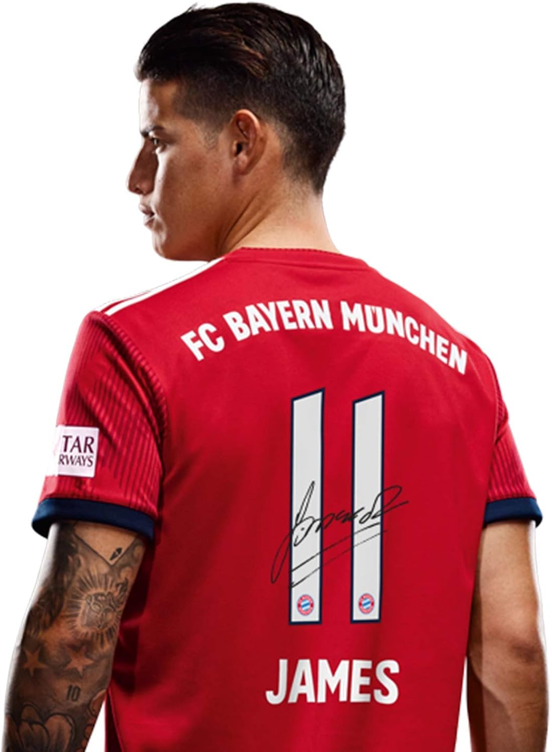 Fc Bayern Munich Home Football Shirt Back Number With Signature Flock Jersey 18 19 Red M Amazon De Bekleidung
