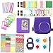 Leebotree Camera Accessories Compatible with Fujifilm Instax Mini 12 or Mini 11 Include Case/Album/Selfie Lens/Filters/Wall Hang Frames/Film Frames/Border Stickers/Corner Sticker (Purple Cats)