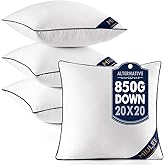 MIULEE 20x20 Pillow Inserts Set of 4 Throw Pillows Premium Down Alternative Pillow Inserts Square Decorative Pillow Stuffer for Sofa, Couch (20x20 inch, Set of 4)