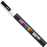 Posca White Paint Markers Set PC-1MR PC-1M PC-3M 0.7-1.8mm view 6