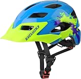 Exclusky Kids Bike Helmet 50-57cm Adjustable Light Blue 5-13 Years